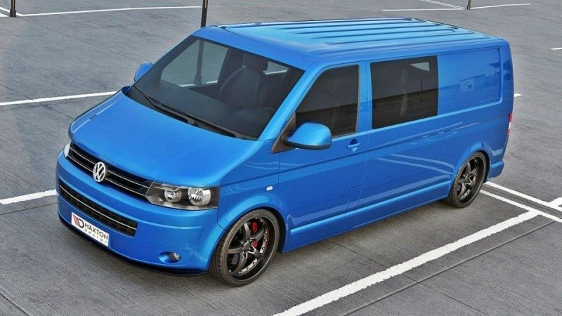Maxton Front Ansatz für VW T5 Facelift ver.2 schwarz Hochglanz VW-T5F-CUP-FD1-G