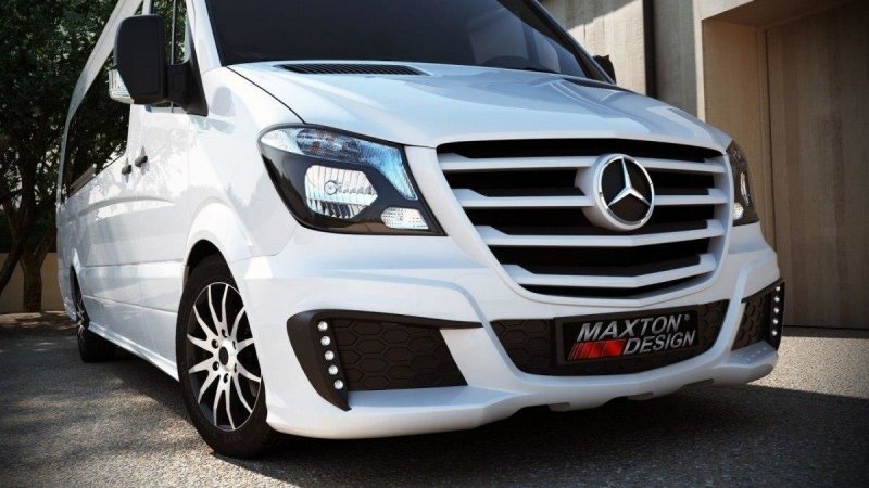 Maxton Front Stoßstange MERCEDES SPRINTER 2013-UP OHNE LED ME-SP-2F-F1