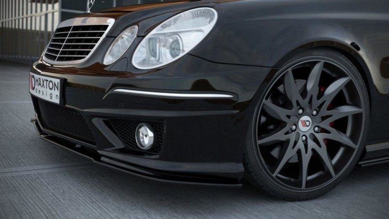Maxton Front Ansatz für MERCEDES E W211 AMG FACELIFT schwarz Hochglanz ME-E-211F-AMG-FD1-G