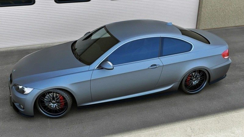 Maxton Seitenschweller Ansatz für BMW 3er E92 M Paket schwarz Hochglanz BM-3-92-MPACK-SD1-G
