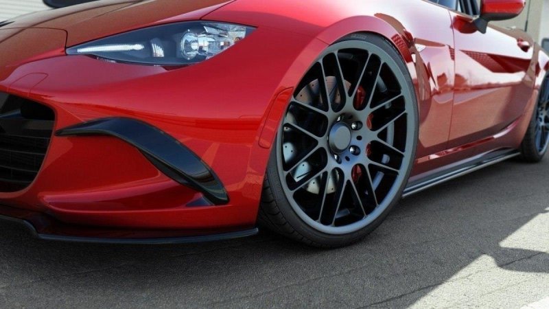 Maxton Nebelleuchten Abdeckung für Mazda MX-5 IV schwarz Hochglanz MA-MX5-4-FV1-G