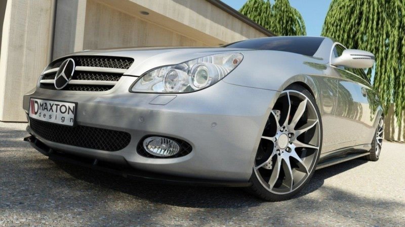 Maxton Seitenschweller Ansatz für MERCEDES CLS C219 schwarz Hochglanz ME-CLS-C219-SD1-G