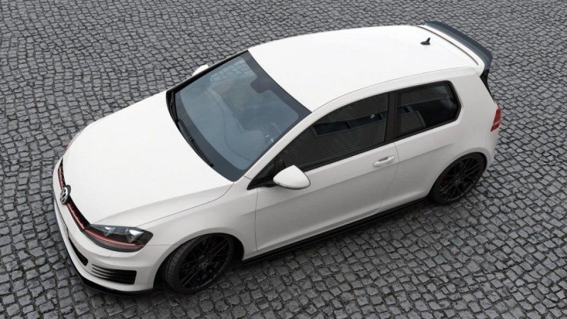Maxton Spoiler CAP für VW GOLF 7 GTI CLUBSPORT schwarz Hochglanz VW-GO-7-GTI-CS-CAP1-G