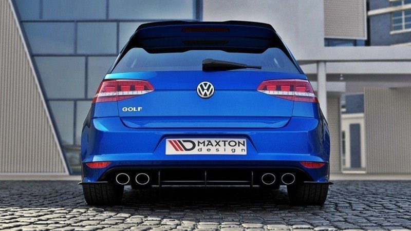 Maxton Diffusor Heck Ansatz für Heckschürze für & Heck Ansatz Flaps Diffusor für VW GOLF 7 R HATCHBACK  VW-GO-7-R-HB-CNC-RS1