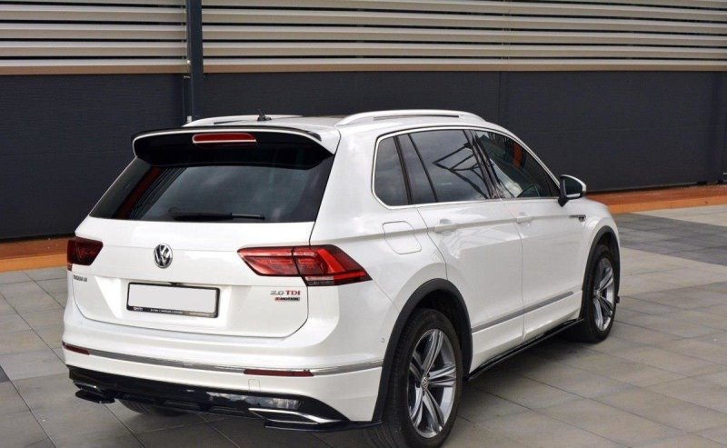 Maxton Spoiler CAP für Vw Tiguan Mk2 R-Line schwarz Hochglanz VW-TI-2-RLINE-CAP1-G