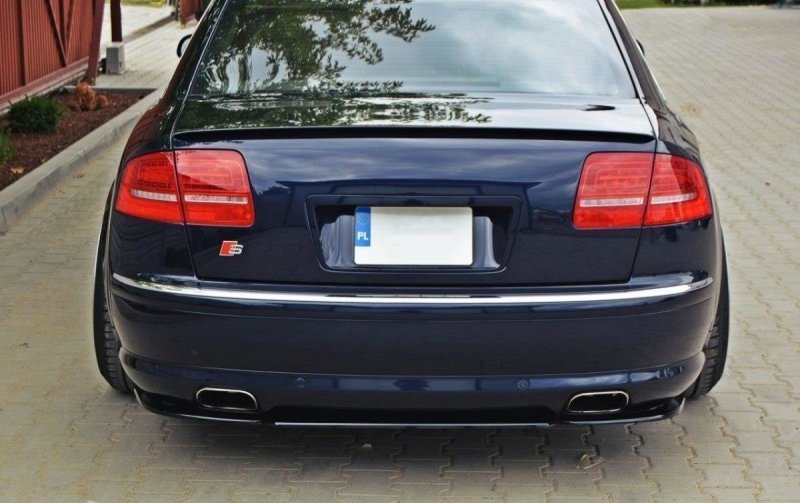 Maxton Heck Ansatz Flaps Diffusor für AUDI S8 D3 schwarz Hochglanz AU-S8-D3-RSD1-G