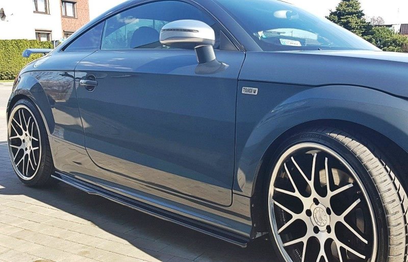 Maxton Seitenschweller Ansatz für Audi TT S / TT S-Line 8J  schwarz Hochglanz AU-TT-2-SLINE-SD1-G