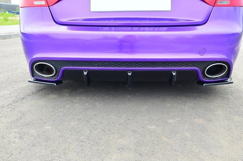 Maxton Diffusor Heck Ansatz für Audi RS5 Mk1 8T Facelift schwarz Hochglanz AU-RS5-1F-RS1-G