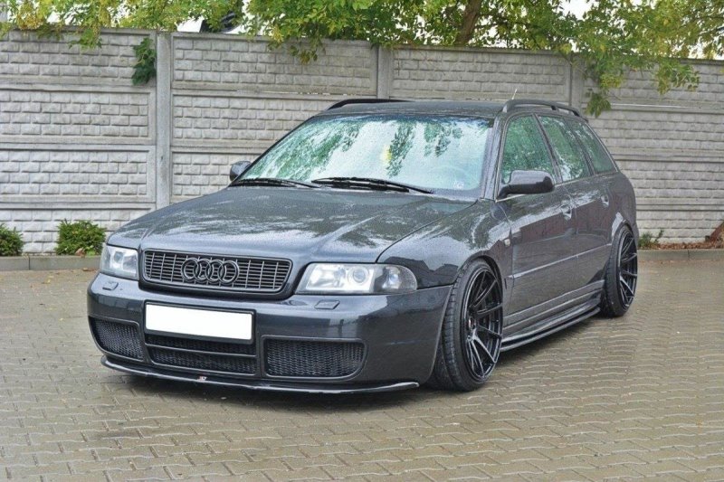 Maxton Front Ansatz für AUDI S4 B5 schwarz Hochglanz AU-S4-B5-FD1-G