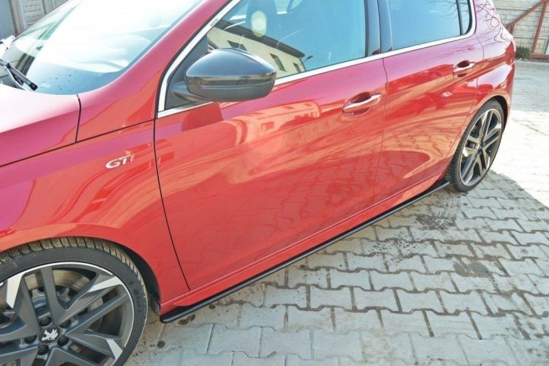 Maxton Seitenschweller Ansatz für PEUGEOT 308 II GTI schwarz Hochglanz PE-308-GTI-SD1-G