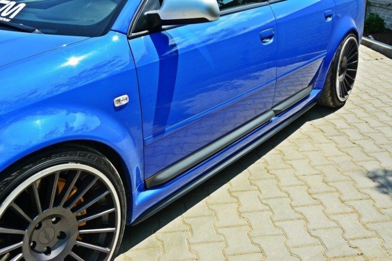 Maxton Seitenschweller Ansatz für Audi RS6 C5 schwarz Hochglanz AU-RS6-C5-SD1-G