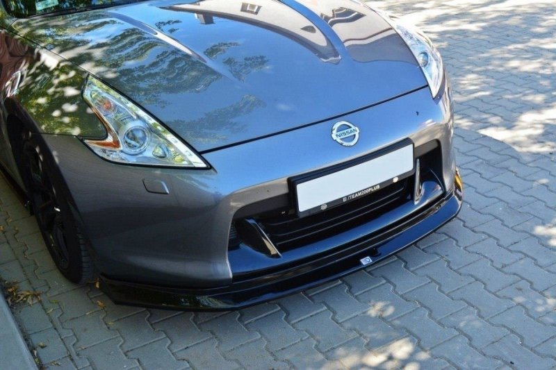 Maxton Front Ansatz für Nissan 370Z schwarz Hochglanz NI-370-FD1-G