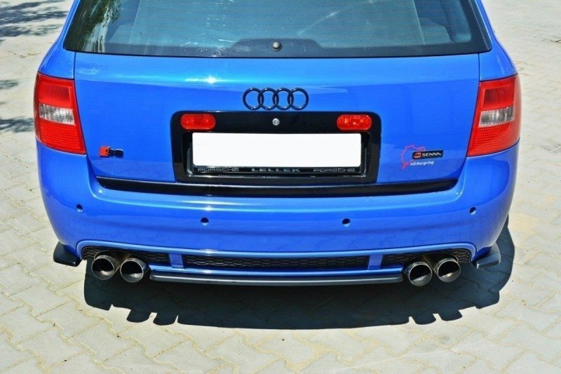 Maxton Heck Ansatz Flaps Diffusor für AUDI RS6 C5 AVANT schwarz Hochglanz AU-RS6-C5-RSD1-G
