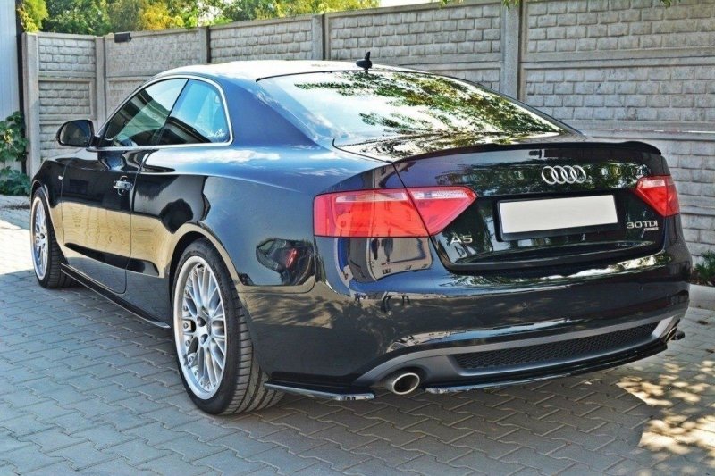 Maxton Heck Ansatz Flaps Diffusor für AUDI A5 S-LINE schwarz Hochglanz AU-A5-SLINE-RSD1-G