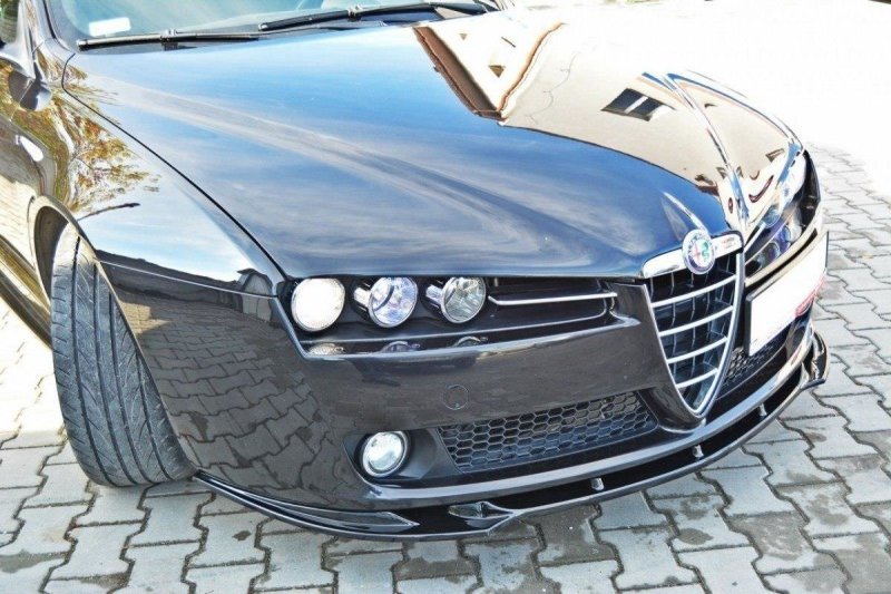 Maxton Front Ansatz für v.1 ALFA ROMEO 159 schwarz Hochglanz AL-159-FD1-G