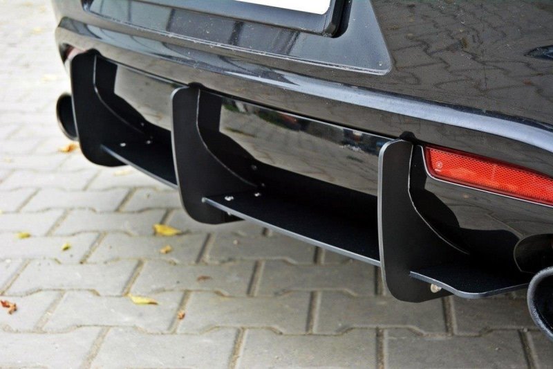 Maxton Diffusor Heck Ansatz für Heckschürze für & Heck Ansatz Flaps Diffusor für VW SCIROCCO R  VW-SC-3-R-CNC-RS1