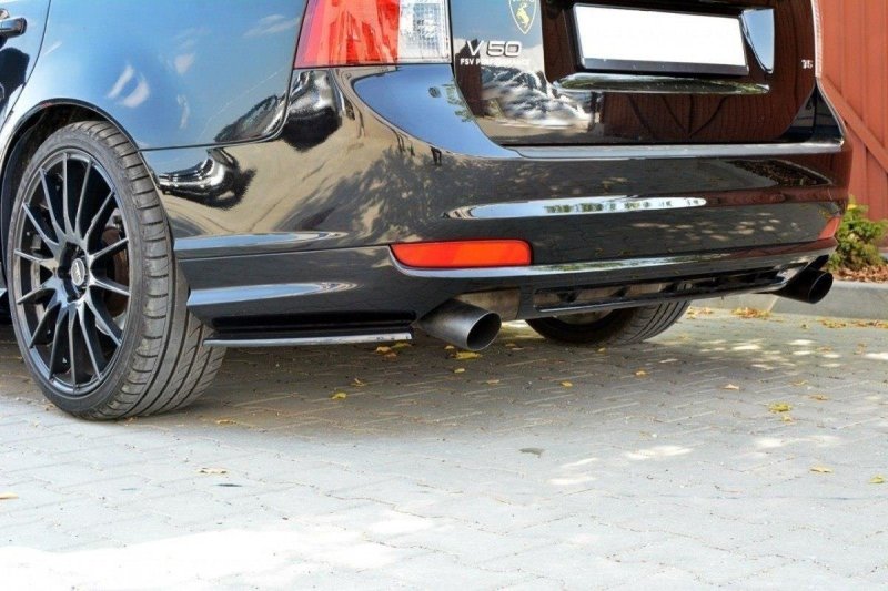 Maxton Heck Ansatz Flaps Diffusor für VOLVO V50F R-DESIGN schwarz Hochglanz VO-V50F-RDESIGN-RSD1-G