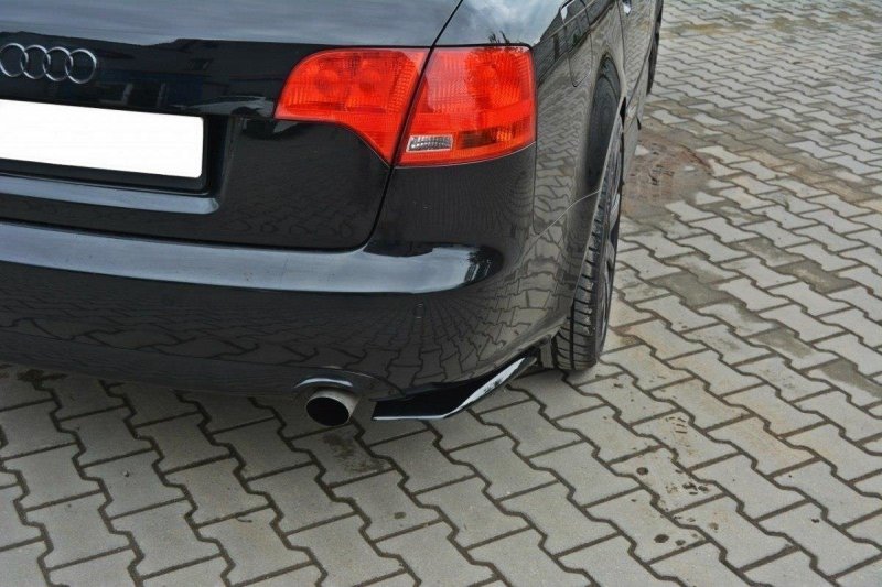 Maxton Heck Ansatz Flaps Diffusor für AUDI A4 B7 schwarz Hochglanz AU-A4-B7-RSD1-G