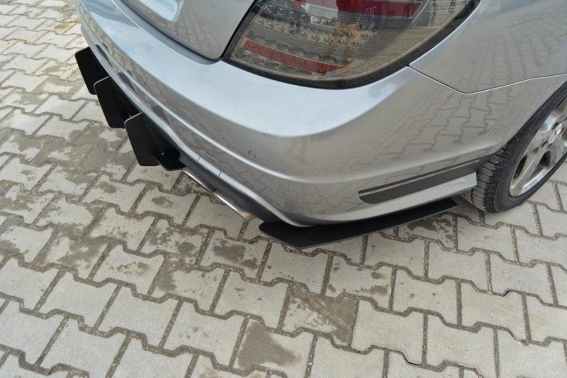 Maxton Diffusor Heck Ansatz für Heckschürze für & Heck Ansatz Flaps Diffusor für MERCEDES C W204 AMG-LINE Facelift  ME-C-204-AMGLINE-CNC-RS1