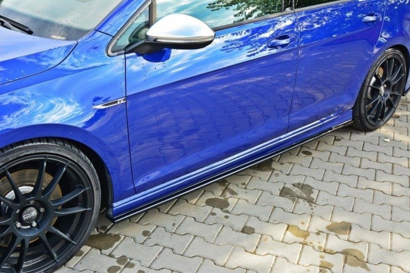 Maxton Seitenschweller Ansatz für V.1 für VW Golf 7 R / R-Line schwarz Hochglanz VW-GO-7-R-SD1-G