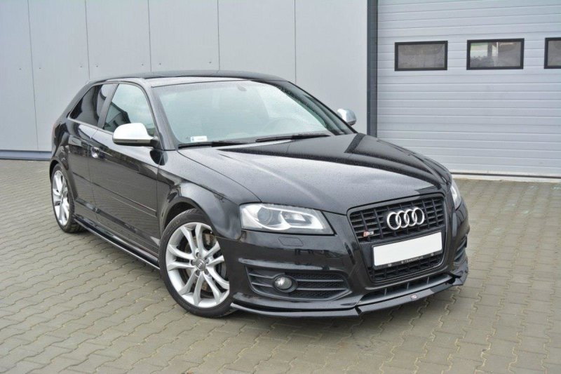 Maxton Front Ansatz V.1 für Audi S3 8P FL schwarz Hochglanz AU-S3-2F2-FD1-G
