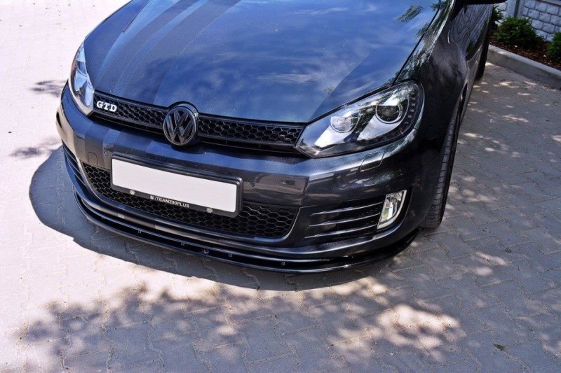 Maxton Front Ansatz für VER.2 VW GOLF 6 GTI schwarz Hochglanz VW-GO-6-GTI-FD2-G