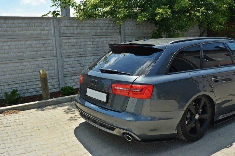 Maxton Heck Ansatz Flaps Diffusor für AUDI A6 C7 S-LINE AVANT schwarz Hochglanz AU-A6-C7-SLINE-AV-RSD1-G