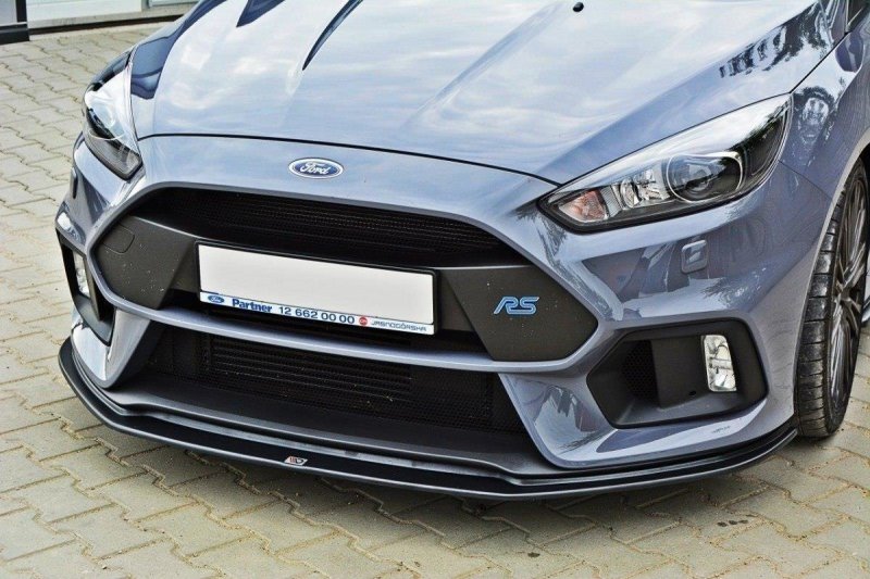 Maxton Front Ansatz V.3 für Ford Focus RS Mk3 schwarz Hochglanz FO-FO-3-RS-FD3-G