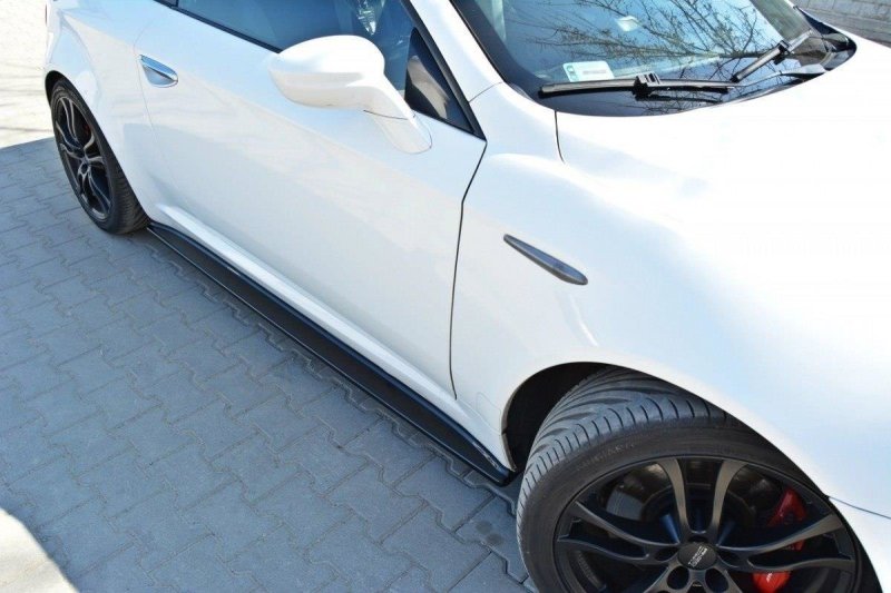 Maxton Seitenschweller Ansatz für Alfa Romeo Brera schwarz Hochglanz AL-BR-1-SD1-G