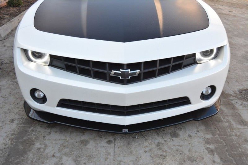 Maxton Front Ansatz für Chevrolet Camaro 5 schwarz Hochglanz CH-CA-5-SS-US-FD1-G