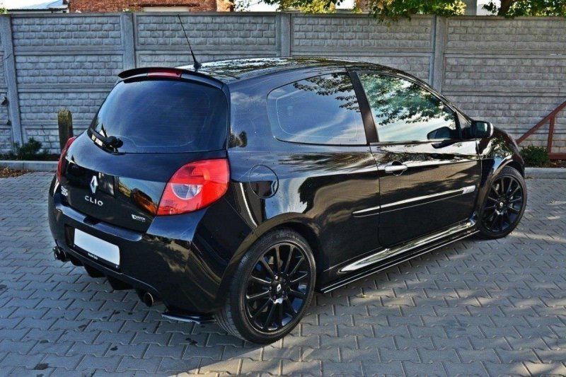 Maxton Spoiler CAP für RENAULT CLIO MK3 RS schwarz Hochglanz RE-CL-3-RS-CAP1-G