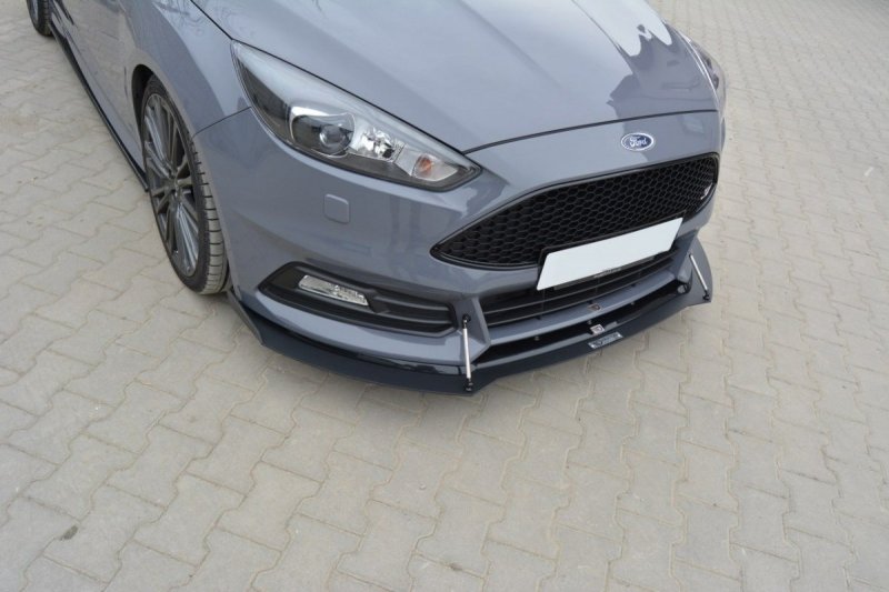 Maxton Hybrid Front Ansatz V.2 für Ford Focus ST Mk3 FL FO-FO-3F-ST-CNC-FD2+CUPRA