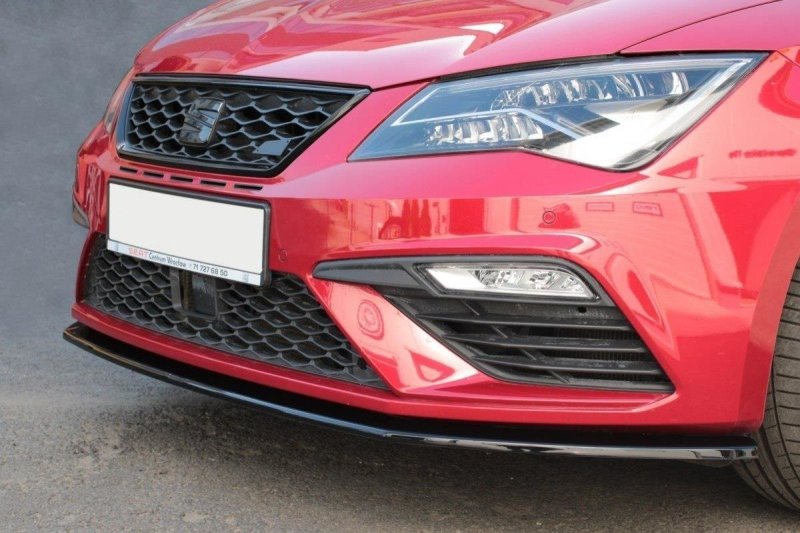 Maxton Front Ansatz V.1 für Seat Leon Cupra / FR Mk3 FL schwarz Hochglanz SE-LE-3F-CU-FD1-G