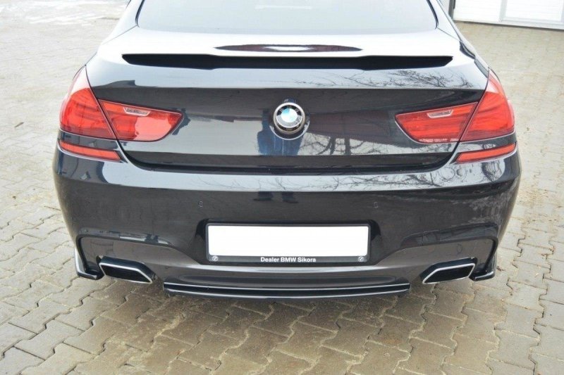 Maxton Heck Ansatz Flaps Diffusor für BMW 6er Gran Coupé M Paket schwarz Hochglanz BM-6-06-GC-M-PACK-RSD1-G
