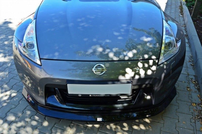 Maxton Front Ansatz für Nissan 370Z schwarz Hochglanz NI-370-FD1-G