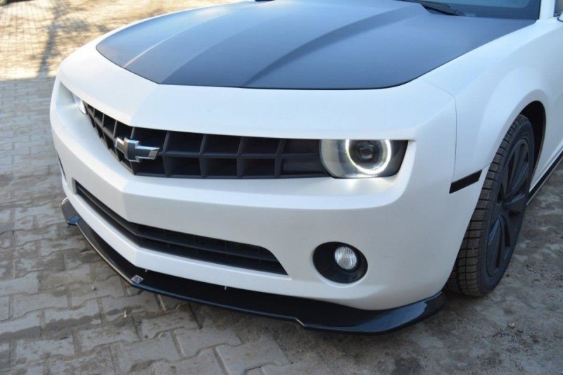 Maxton Front Ansatz für Chevrolet Camaro 5 schwarz Hochglanz CH-CA-5-SS-US-FD1-G