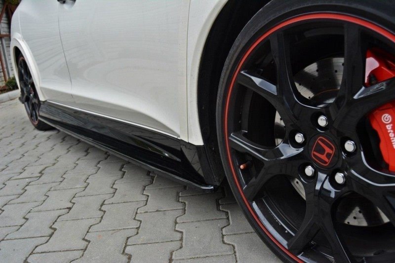 Maxton Seitenschweller Ansatz für HONDA CIVIC IX TYPE R schwarz Hochglanz HO-CI-9-TYPE-R-SD1-G