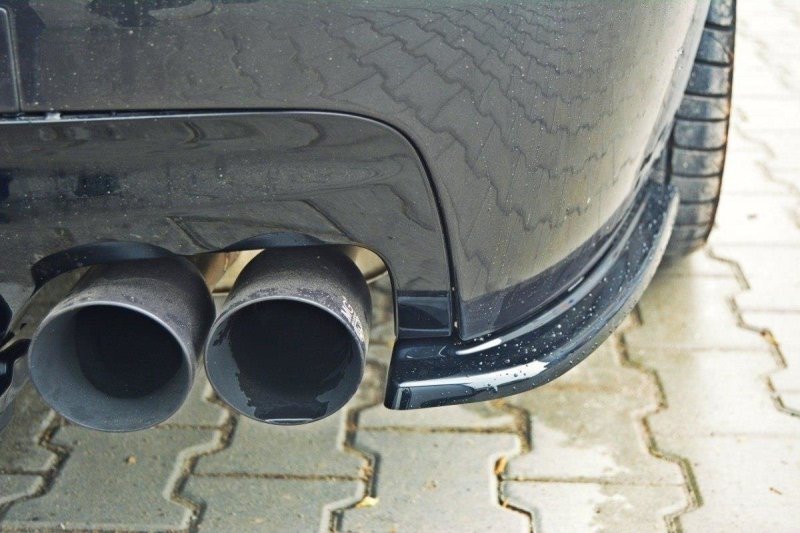 Maxton Heck Ansatz Flaps Diffusor für BMW 5er F11 M Paket (mit zwei Doppel Endstücken) schwarz Hochglanz BM-5-11-MPACK-RSD2-G