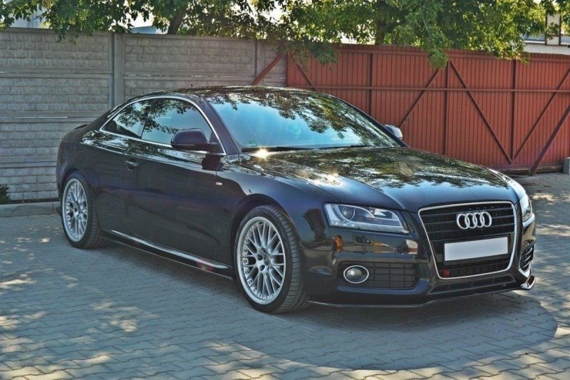 Maxton Seitenschweller Ansatz für Audi S5 / A5 / A5 S-Line 8T / 8T FL schwarz Hochglanz AU-A5-SLINE-SD1-G