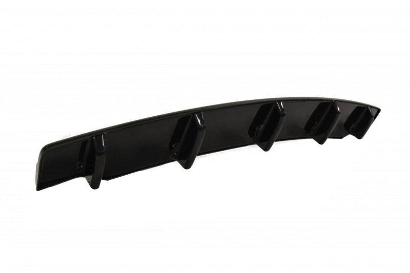 Maxton Mittlerer Diffusor Heck Ansatz für BMW 5er F11 M Paket (mit zwei Einzel Endstücken) schwarz Hochglanz BM-5-11-MPACK-RD1+RD3-G