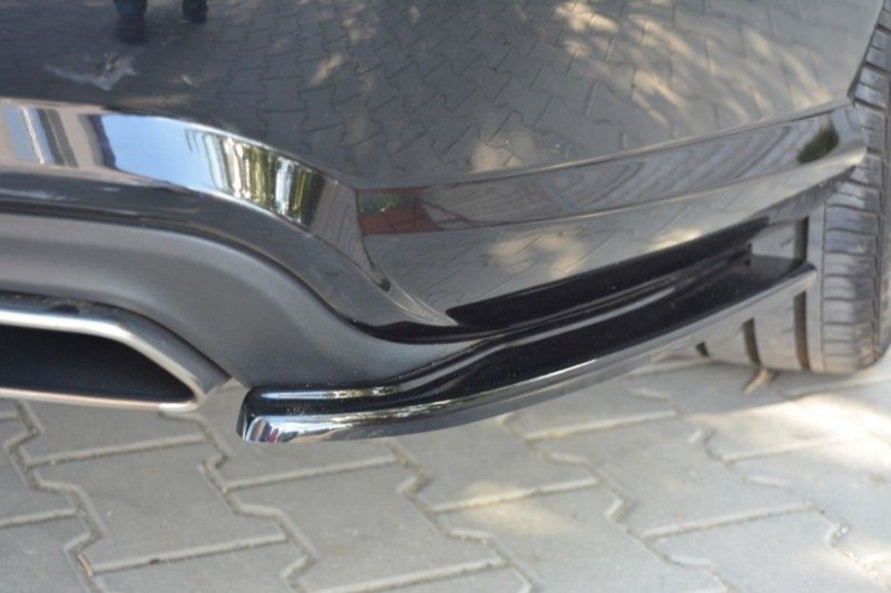 Maxton Heck Ansatz Flaps Diffusor für MERCEDES CLS C218 AMG LINE schwarz Hochglanz ME-CLS-218-RSD1-G