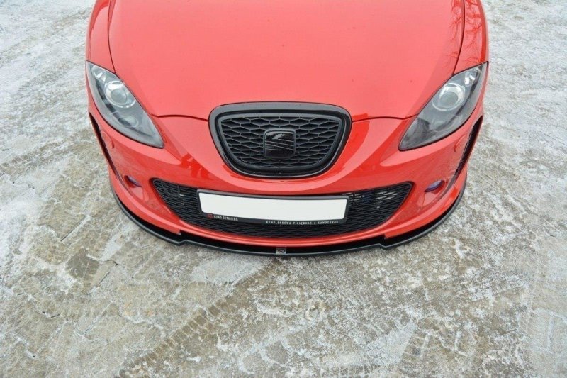 Maxton Front Ansatz für SEAT LEON MK2 MS DESIGN schwarz Hochglanz SE-LE-2-MS-FD1-G