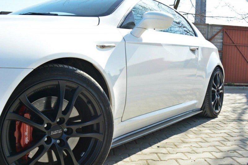 Maxton Seitenschweller Ansatz für Alfa Romeo Brera schwarz Hochglanz AL-BR-1-SD1-G