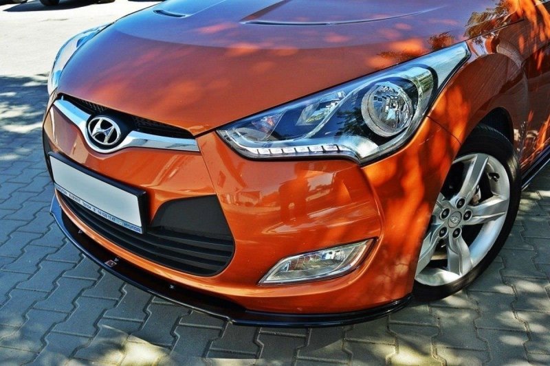 Maxton Front Ansatz für Hyundai Veloster schwarz Hochglanz HY-VE-FD1-G