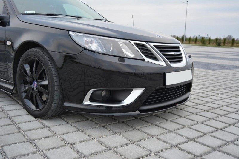 Maxton Front Ansatz für Saab 9-3 Aero Mk2 Facelift schwarz Hochglanz SA-9-3-2FL-AERO-FD1-G