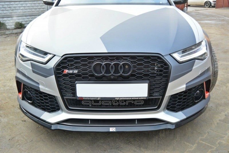 Maxton Front Ansatz V.2 für Audi RS6 C7 / C7 FL schwarz Hochglanz AU-RS6-C7-FD2-G