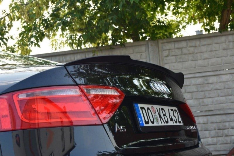 Maxton Spoiler CAP für Audi S5 / A5 / A5 S-Line 8T / 8T FL Coupe schwarz Hochglanz AU-A5-SLINE-CAP1-G