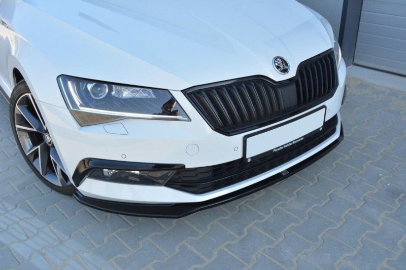 Maxton Front Ansatz V.2 für Skoda Superb Mk3 schwarz Hochglanz SK-SU-3-FD2-G