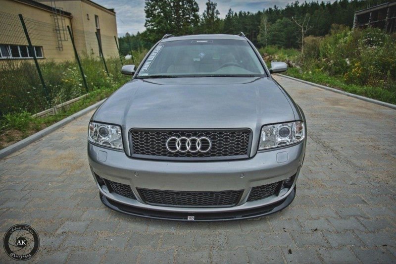 Maxton Front Ansatz für Audi RS6 C5 schwarz Hochglanz AU-RS6-C5-FD1-G
