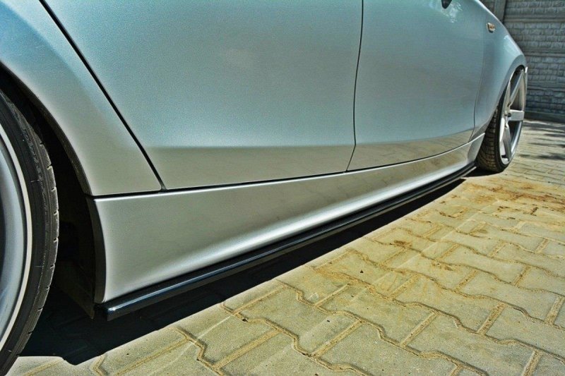 Maxton Seitenschweller Ansatz für BMW 1er E87 schwarz Hochglanz BM-1-87-MPACK-SD1-G